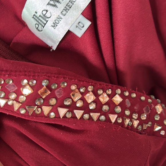 ELLIE WILDE BY MON CHERI💫Burgundy Twilight Prom & Pageants 2 Piece Set EW118050 - Picture 13 of 16